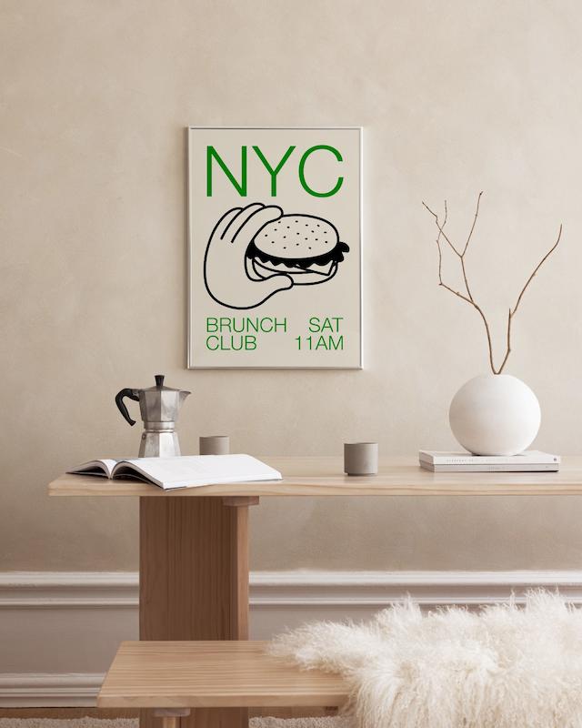 تابلو NYC Brunch Club No1 در دکوراسیون مدرن