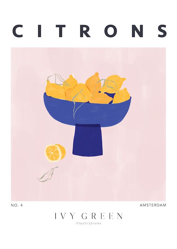تابلو Ivy Green - Citrons در دکوراسیون مدرن