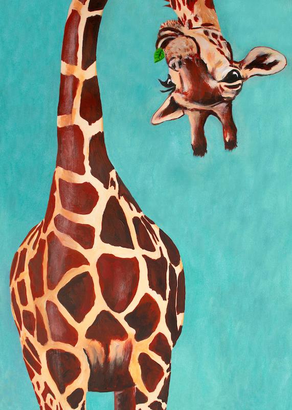 تابلو Coco de Paris - Upside Down Giraffe در دکوراسیون مدرن