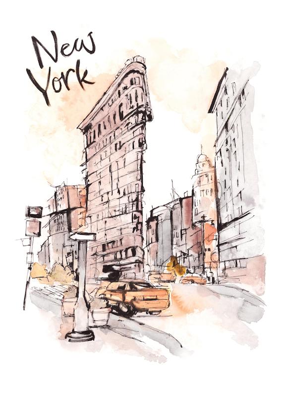 تابلو Painted New York در دکوراسیون مدرن