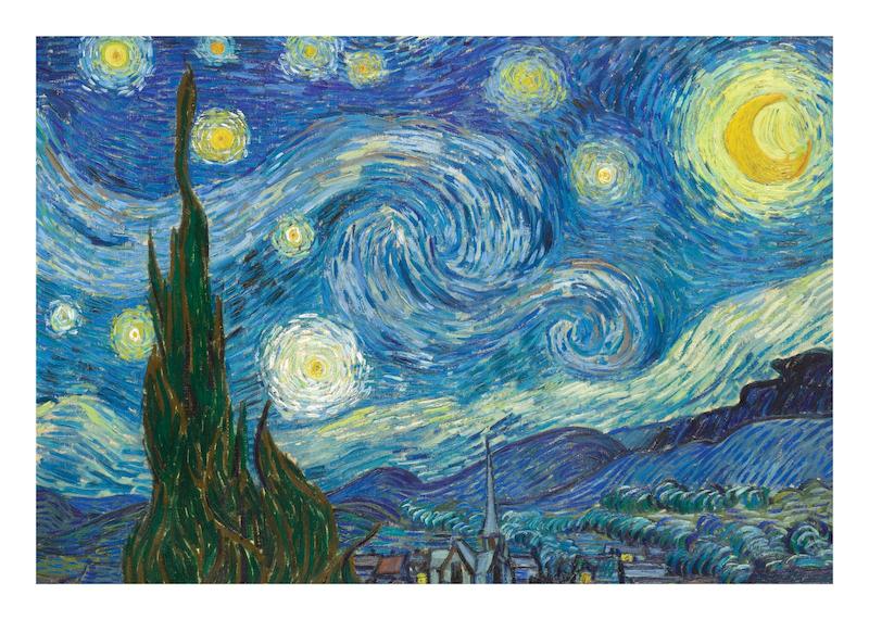 تابلو Van Gogh - The Starry Night Landscape در دکوراسیون مدرن