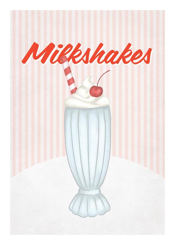 تابلو Diner Milkshake در دکوراسیون مدرن