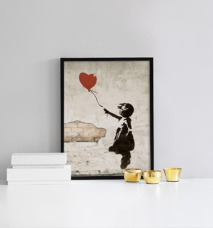 تابلو Girl With Love Balloon