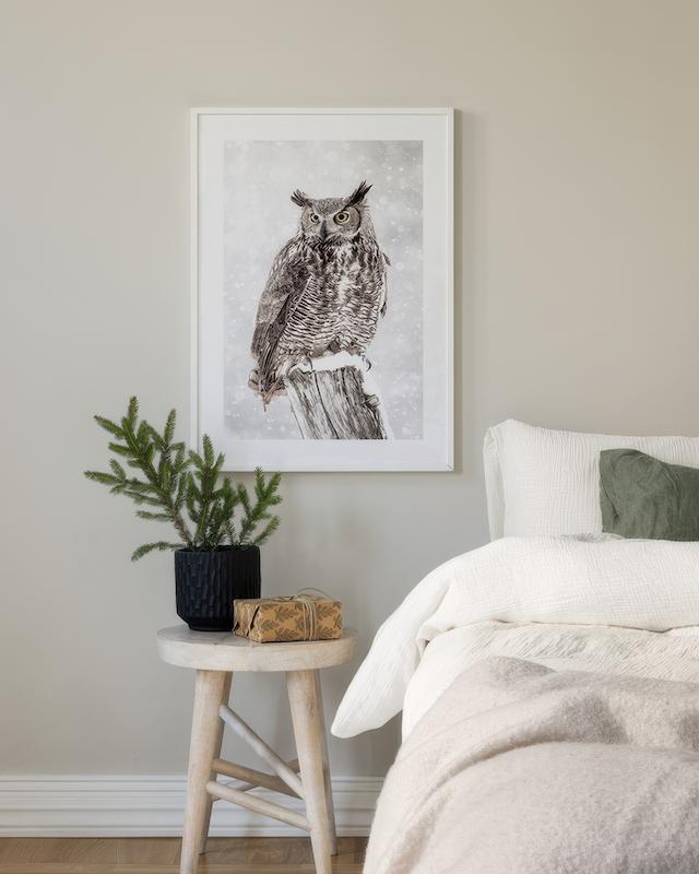 تابلو Owl in Snowfall