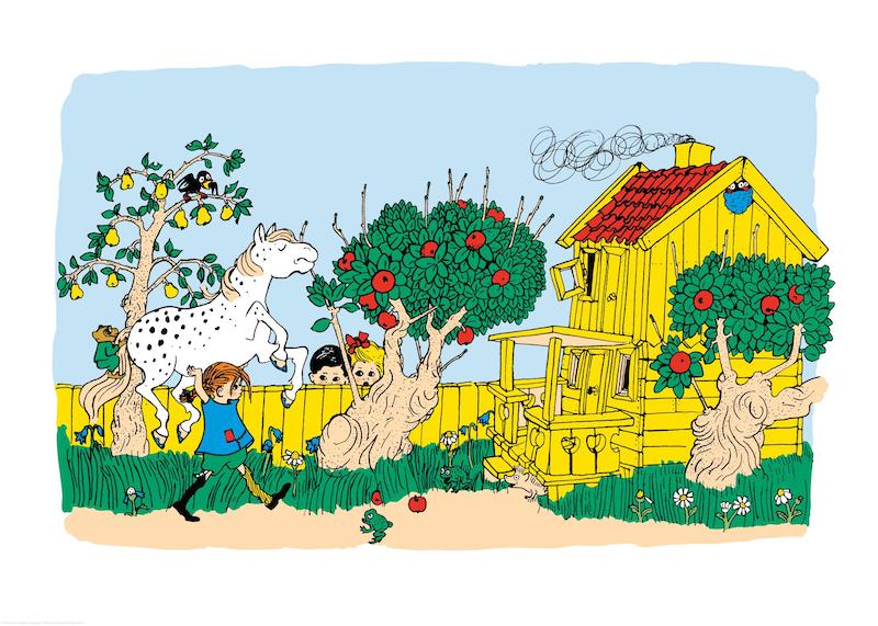 تابلو Pippi Longstocking and Villa Villekulla در دکوراسیون مدرن