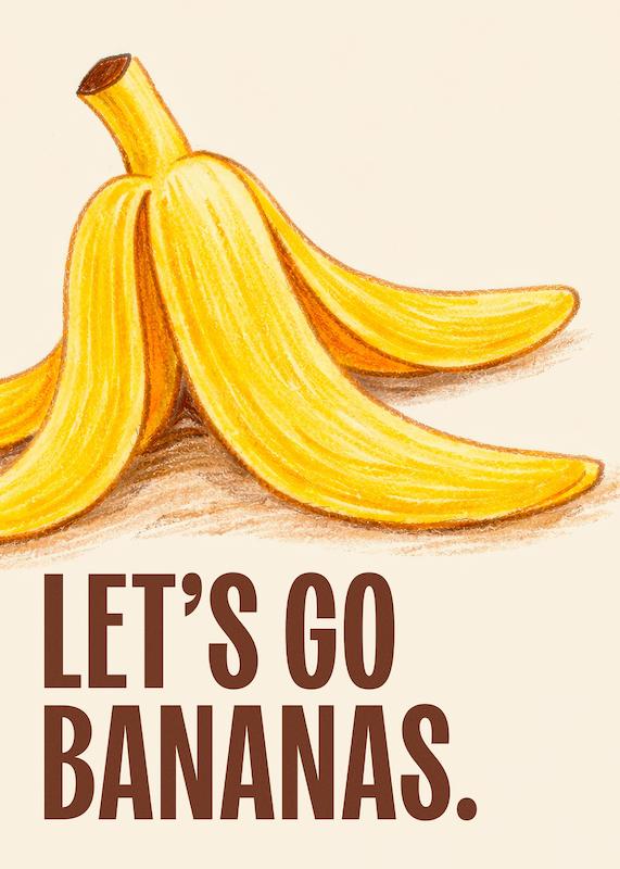 تابلو Let's Go Bananas در دکوراسیون مدرن