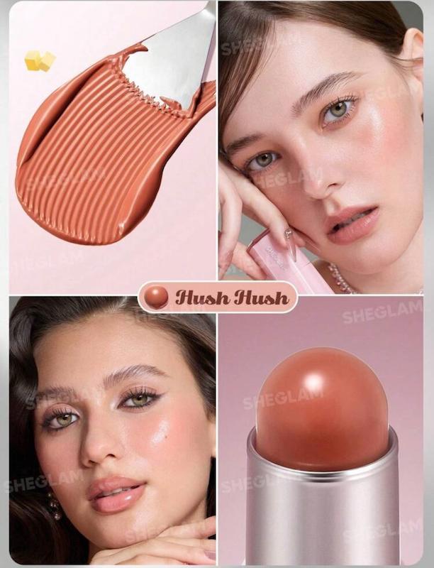 رژگونه کره‌ای استیکی شیگلم رنگ Hush Hush