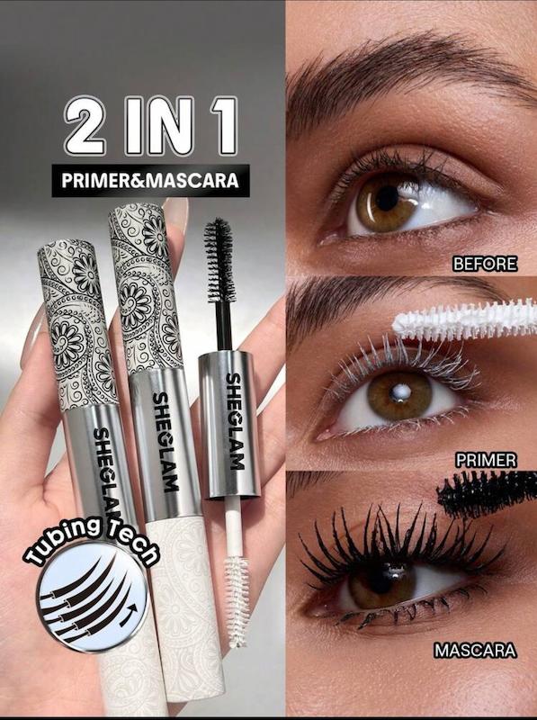 🖤 ریمل دوطرفه شیگلم | پرایمر + ریمل مشکی
