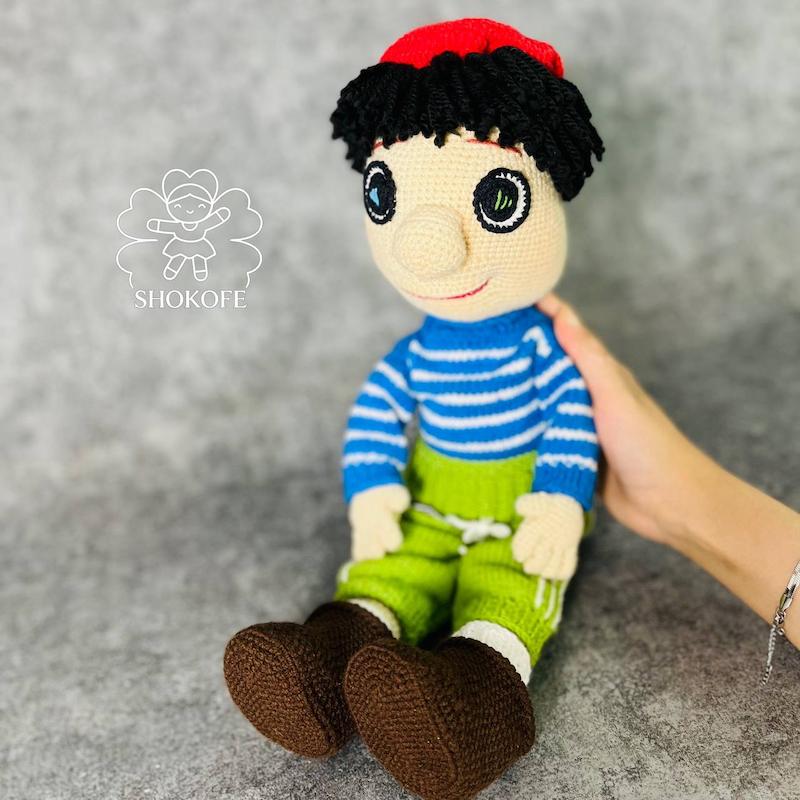 عروسک بافت کلاه قرمزی کد۱۱۸