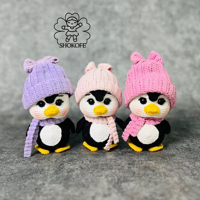 عروسک پنگوئن بافت کد۱۰۰