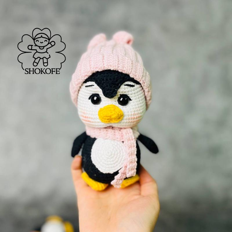 عروسک پنگوئن بافت کد۱۰۰