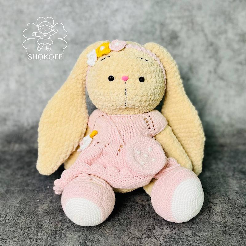 عروسک خرگوش بافت کد۱۰۰