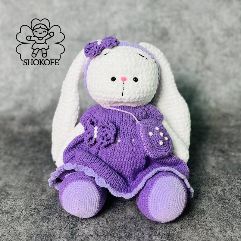 عروسک خرگوش بافت کد۱۰۰