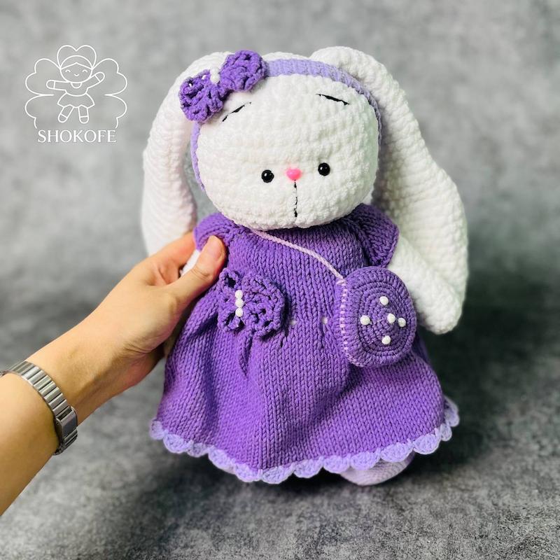 عروسک خرگوش بافت کد۱۰۰