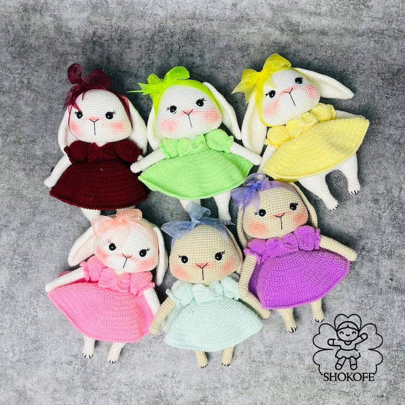 عروسک خرگوش بافت کد۹۹