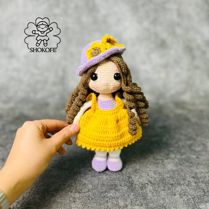 عروسک بافت دخترافتابگردون کد۹۲