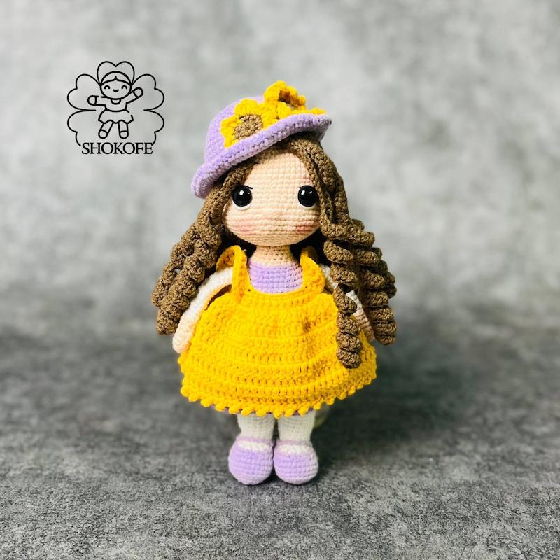 عروسک بافت دخترافتابگردون کد۹۲