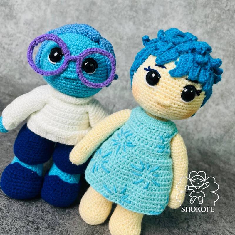 عروسک بافت شادی و غم کد۱۷