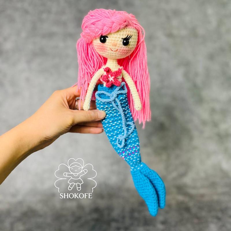 عروسک بافت پری دریایی کد۱۳