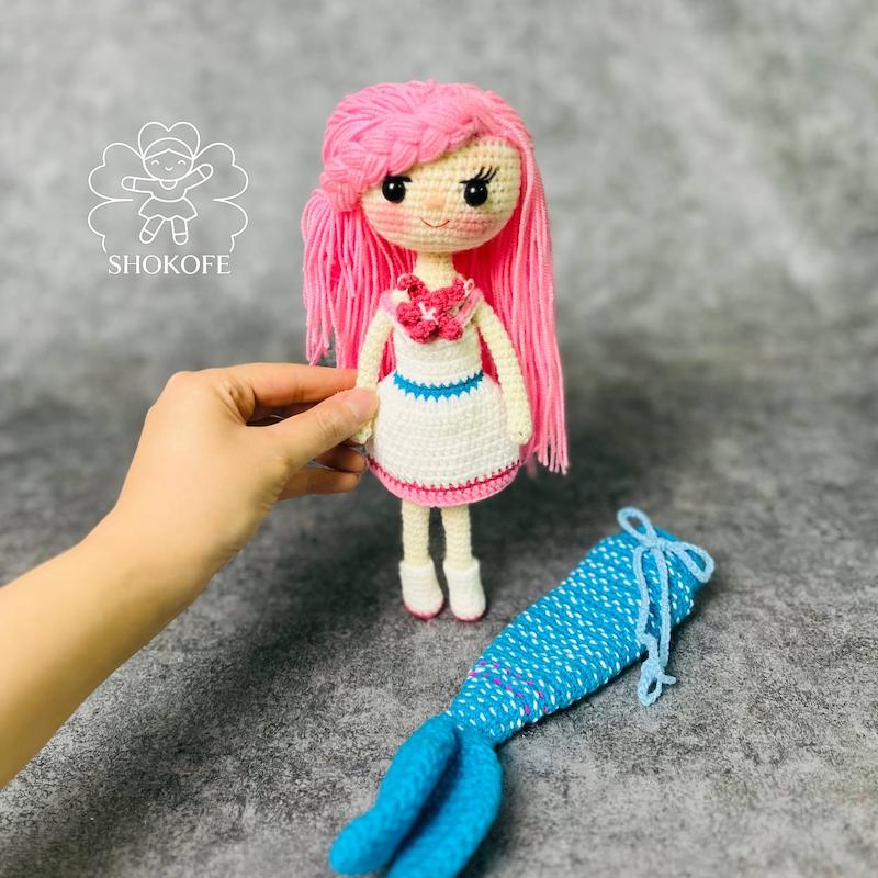 عروسک بافت پری دریایی کد۱۳