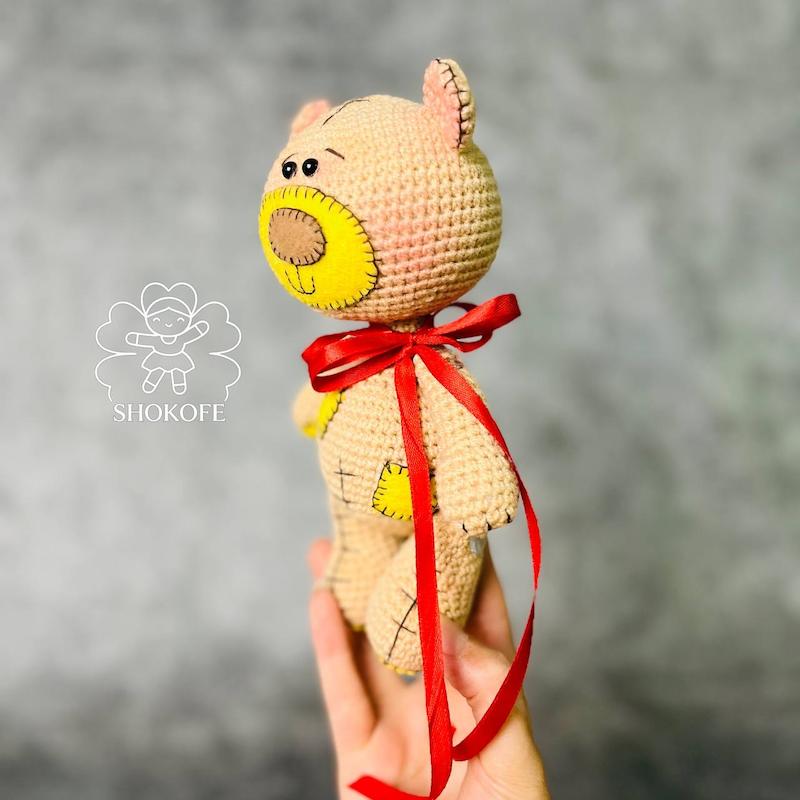عروسک خرس بافت کد۱۳