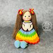 عروسک بافت دختر رنگین کمان کد۵۰