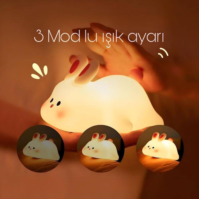چراغ خواب سیلیکونی خرگوش