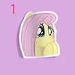 استیکر MLP Fluttershy In different poses