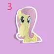 استیکر MLP Fluttershy In different poses