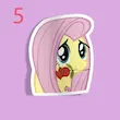 استیکر MLP Fluttershy In different poses