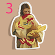 استیکر Jesus carrying ponies