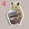 استیکر Cute hamster