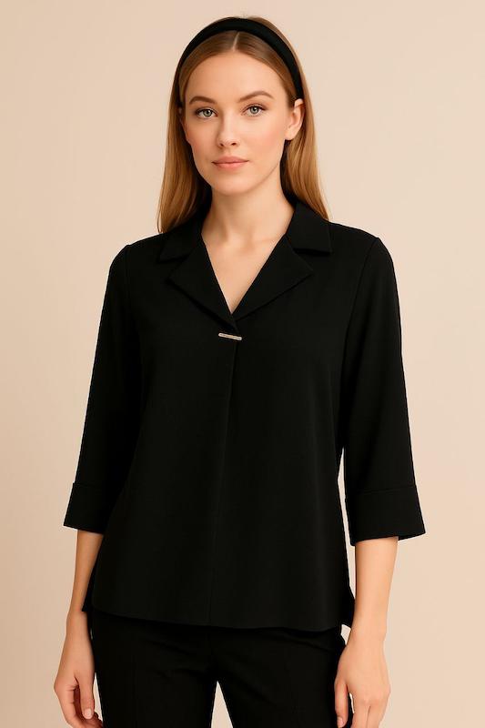 شومیز مجلسی سایز بزرگ یقه انگلیسی