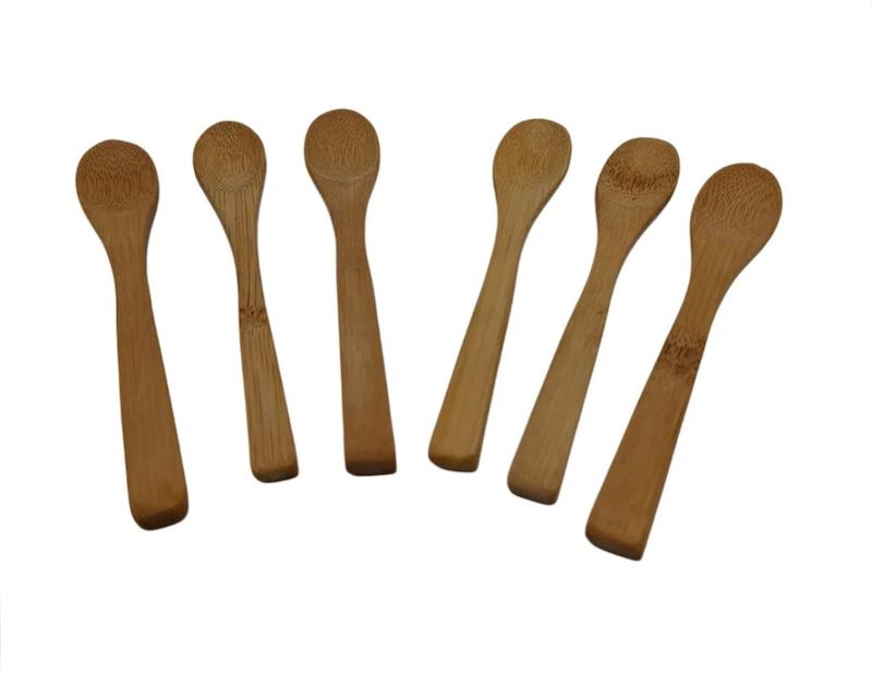 قاشق ادویه ۶ عددی بامبو کوتاه