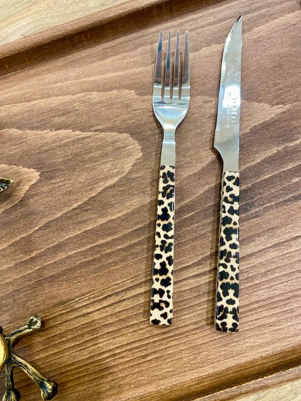 ست کارد و چنگال پذیرایی پلنگی