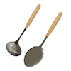 ست کفگیر ملاقه دو پارچه دسته چوبی
