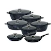 سرویس قابلمه و تابه گرانیتی 24 پارچه لایف اسمایل مدل LIFEP7S-24-BLACK