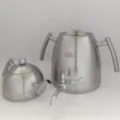 کتری و قوری نزاز مدل هرمی استیل مات