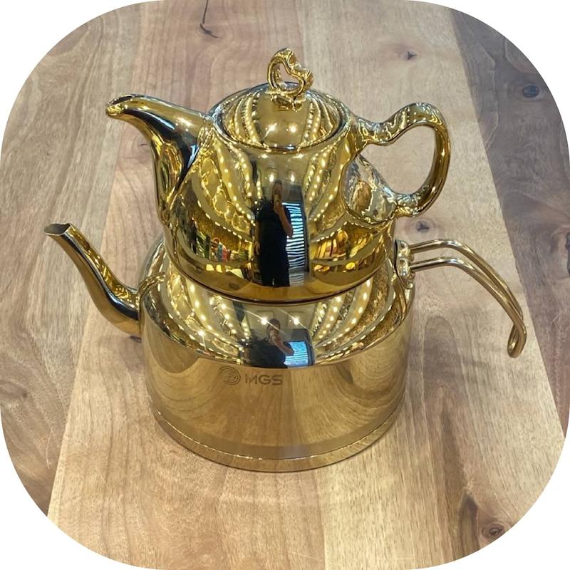 کتری قوری تمام طلایی MGS