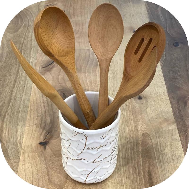 ست کفگیر ملاقه چوبی