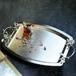 سینی دسته دار سالی نو مدل پروانه کد 608182 مجموعه دو عددیز