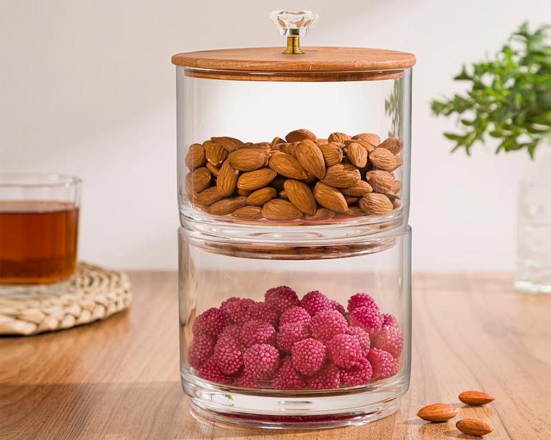 شکلات‌خوری لیمون مدل دوطبقه چوبی کد 2167