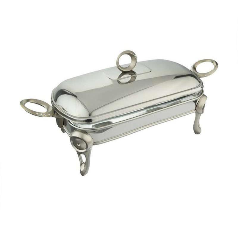 سوفله خوری مستطیل استیل حلقه نگین