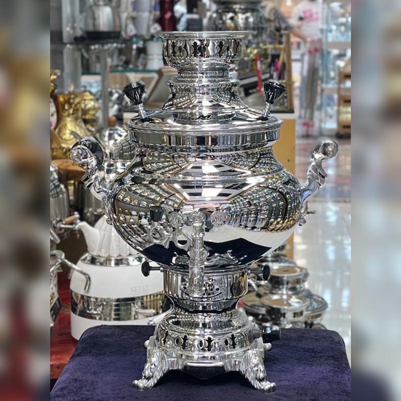 سماور گازی ماندگار مدل عدسی ساده گنجایش ۶ لیتر