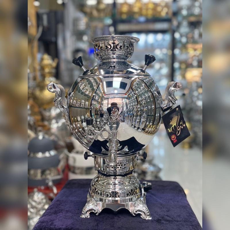 سماور گازی ماندگار مدل توپی ساده گنجایش ۶ لیتر