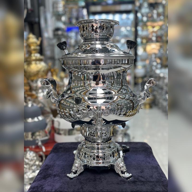 سماور گازی ماندگار مدل گلابی ساده گنجایش ۶ لیتر