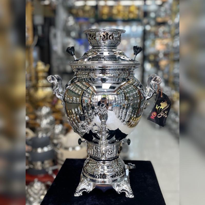 سماور گازی ماندگار مدل خمره ای ساده گنجایش ۷ لیتر