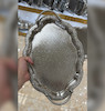 سینی دالبر لبه توری دسته ساده رنگ نیکلی
