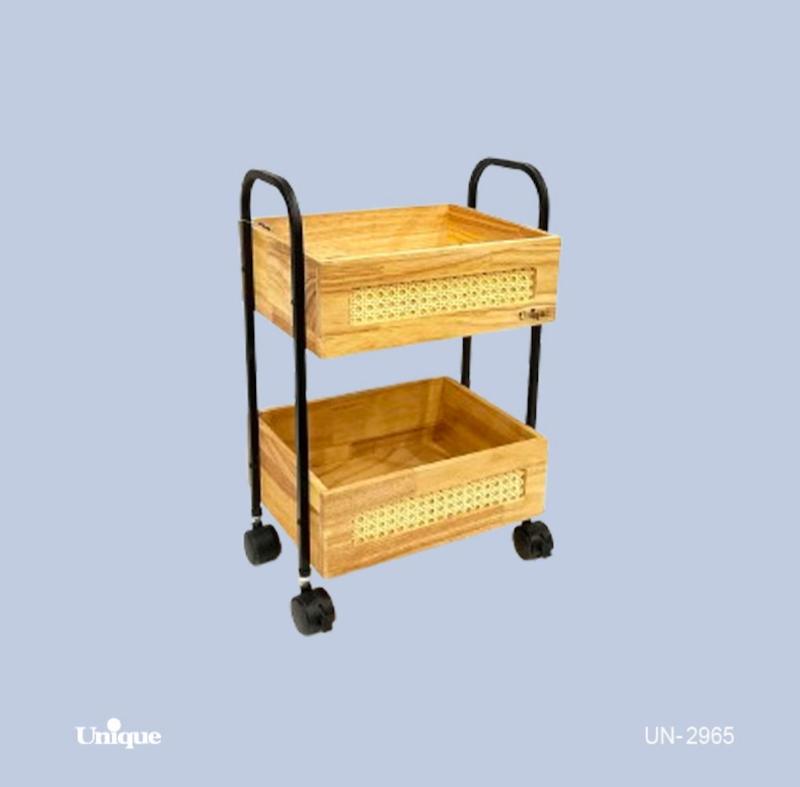 جای سیب زمینی و پیاز چوب حصیری دو طبقه یونیک کد UN-2965