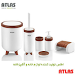 ست سرویس بهداشتی اطلس 6 تکه مدل سلین طرح چوب کد 705